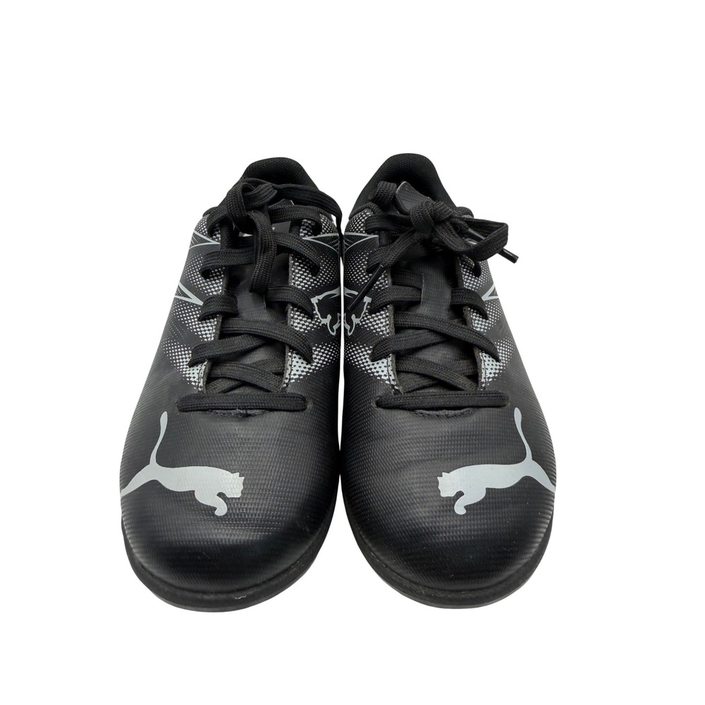 Puma Soccer Shoes Kids Size 12 Black Rapido III TT Turf Cleats Athletic Sneakers